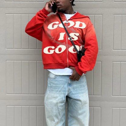 Y2K Gothic Letter Embroidery Hoodie
