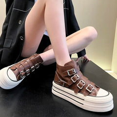 Retro Punk High-Top Platform Sneaker