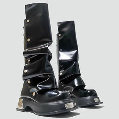 Designer Gothic Knee High Platform Punk Boot
