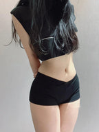 Black Dance Fitness Running Short