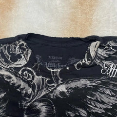 Pattern Print Loose Cotton T-shirt