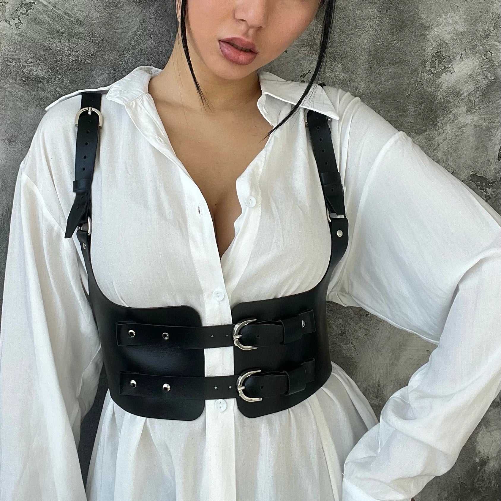 Fashion Gothic Punk Wide Waist Belt