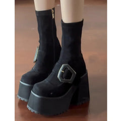 Winter High Heel Gothic Chelsea Boot