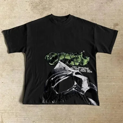 Hip Hop Basketball Character Cotton T-shirt