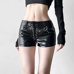 Skinny Fit Rivet Detail Shorts