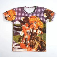 Cartoon Character Graphic Cotton T-shirt