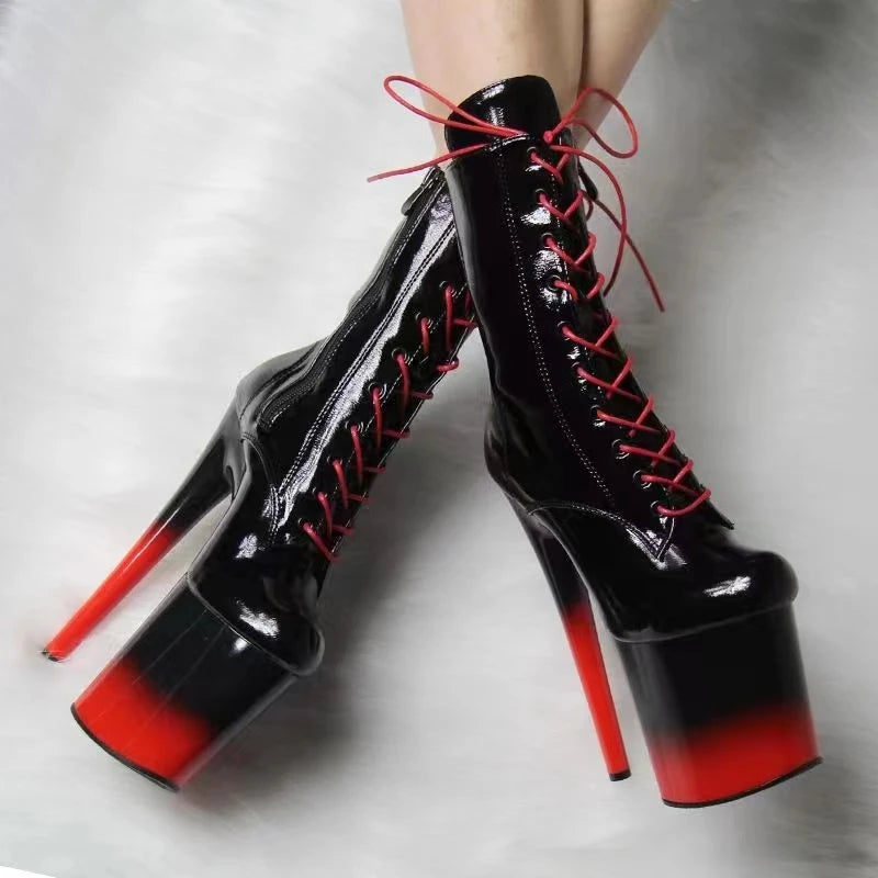 Ultra-fine High-heeled Steel Pipe Nightclub Short Boot Main image