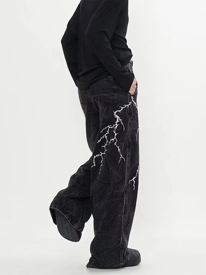 Black Gothic Baggy Harajuku Denim Pant