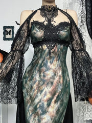 Vintage Gothic Lace Smock Blouse