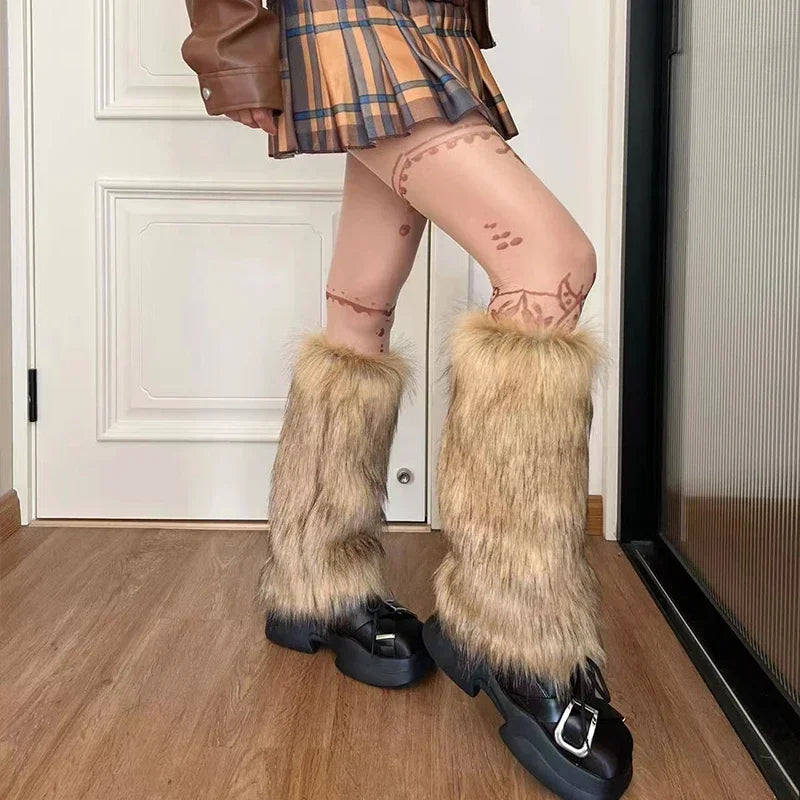 Gothic Imitation Fur Warm Leg Sock