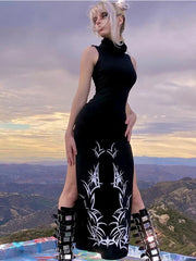 Sleeveless Gothic Maxi Dress