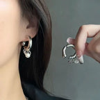 Retro Black Spider Pearl Dangle Earring