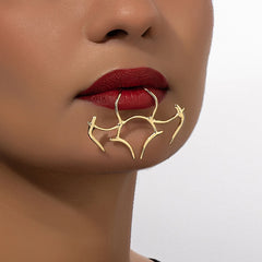 Fashion Skull Halloween Punk Metal Lip Stud
