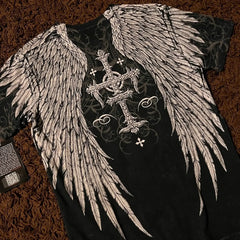 Skull Cross Print Graphic T-shirt