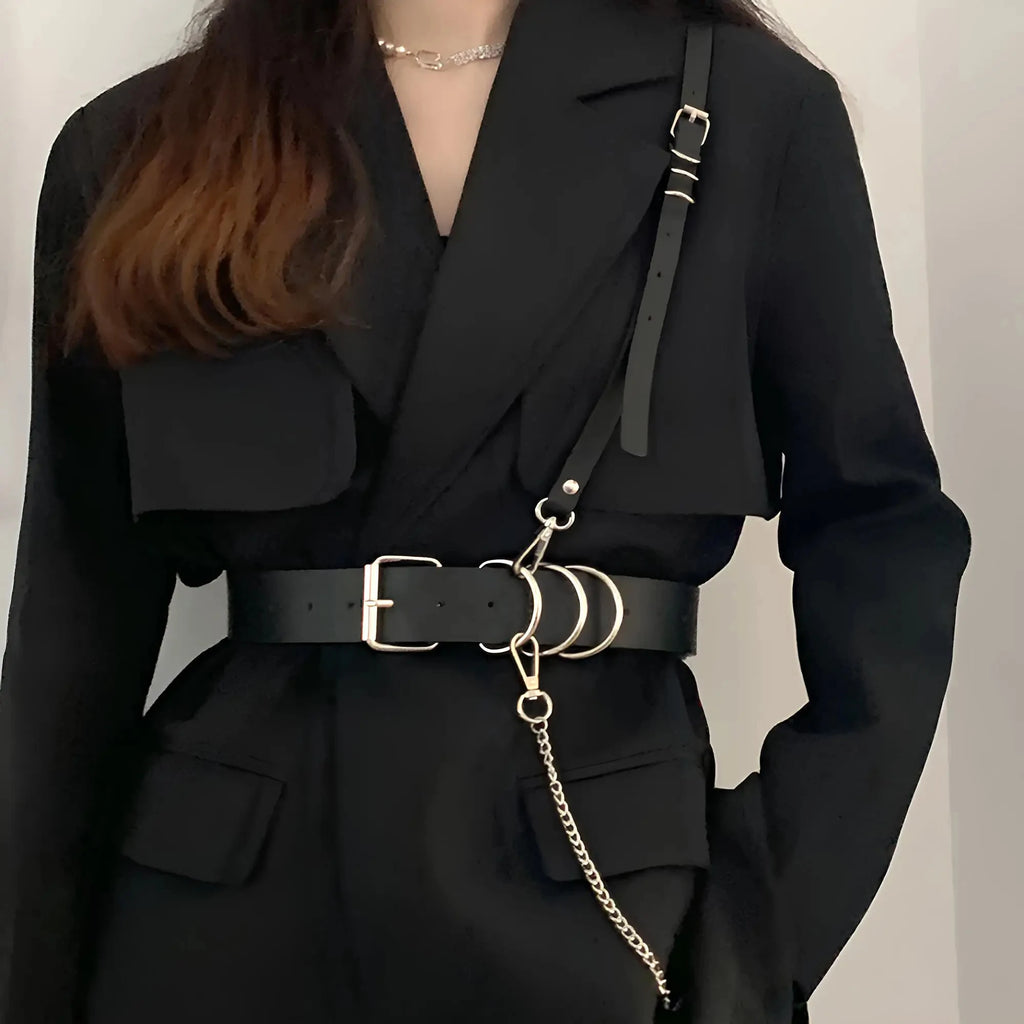 Fashion Gothic Leather Waist Belt