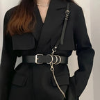 Fashion Gothic Leather Waist Belt