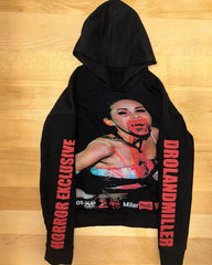 Gothic Print Oversized Hoodie