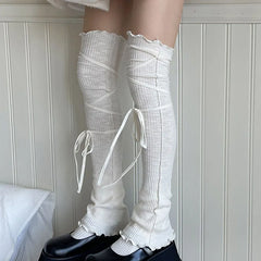 Gothic Punk Ballet Strappy Calf Sock