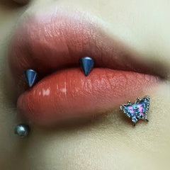 Horseshoe Nose Ring Cool Titanium Steel Lip Stud