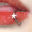 Star Shape Fake Clip Stainless Steel Lip Stud