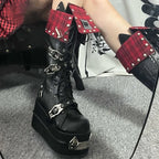 Lolita Metal Round Toe Platform Gothic Boot