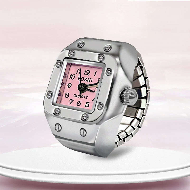 Vintage Punk Quartz Pocket Watch Gothic Ring