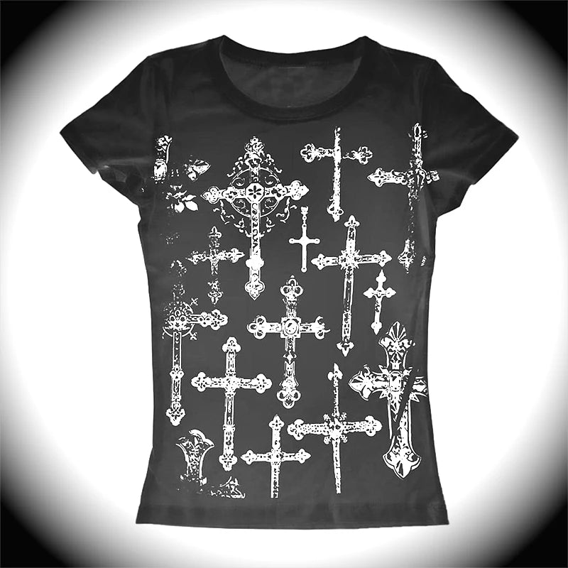Letter Graphic Slim Cotton T-shirt Main image