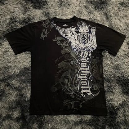 Graphic Print Oversized Cotton T-shirt