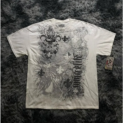 Retro Fashion Print Gothic T-shirt