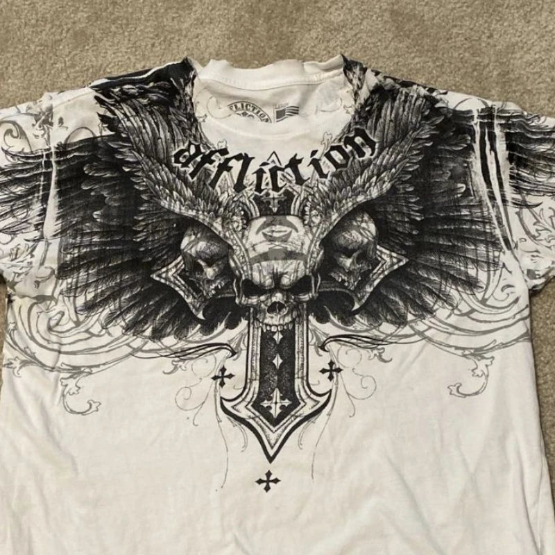 Retro Graphic Print Oversized T-shirt