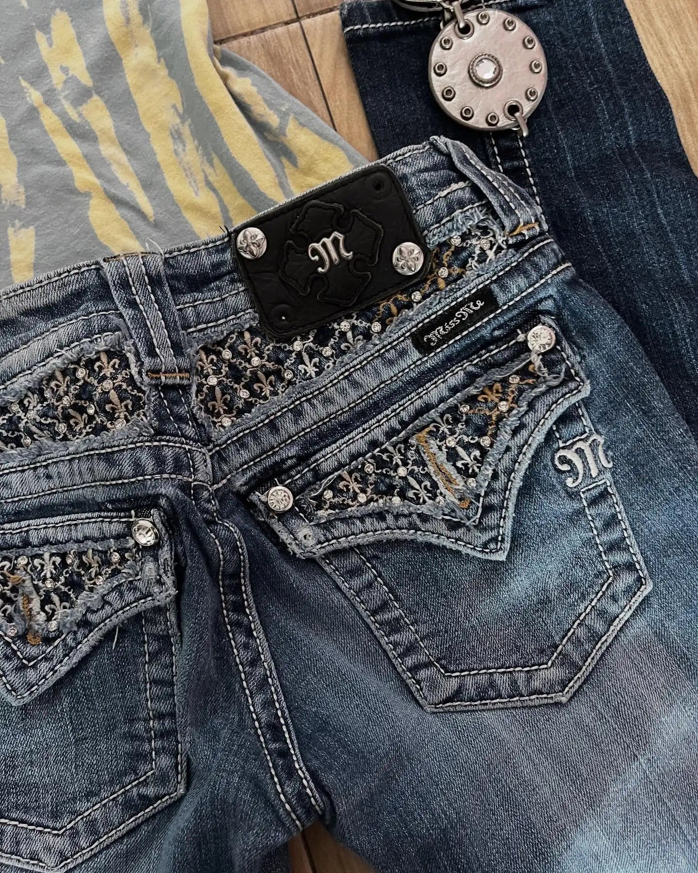 Retro Blue Wash Pants Main image