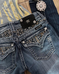 Retro Blue Wash Pants