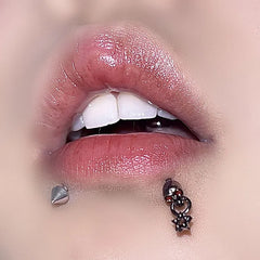 Blue Butterfly Delicate Titanium Steel Lip Stud