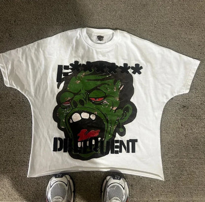 Funny Pattern Print Loose Cotton T-shirt