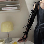 Gothic Punk Bow Hollow Out Glove