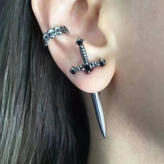Vintage Dark Gothic Sword Dagger Punk Earring