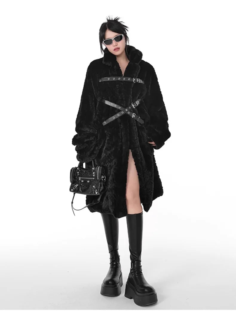 Thick Soft Fuzzy Fur Long Coat