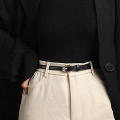 PU Gothic Leather Pin Buckle Belt