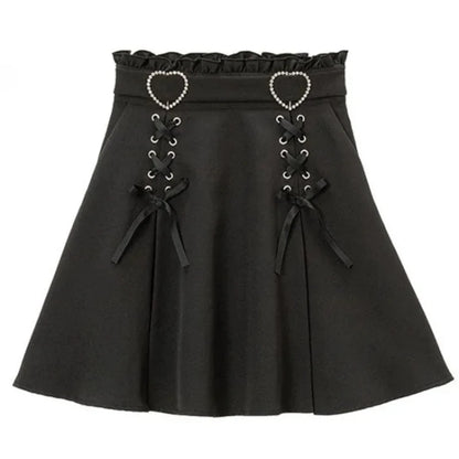 High Waist Cake Lace Vintage Skirt