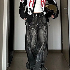 Vintage Graffiti Loose Pants