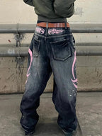 Washed Blade Print Gothic Pant