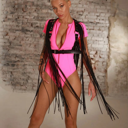 Sexy Gothic Leather Harness Waist Belt