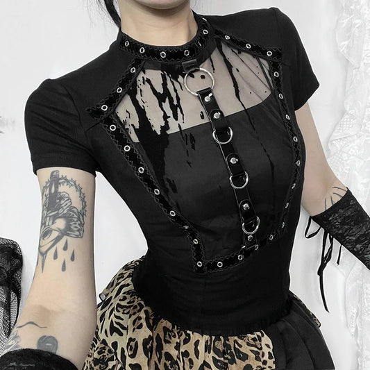 Vintage Sexy Hollow Out Blouse