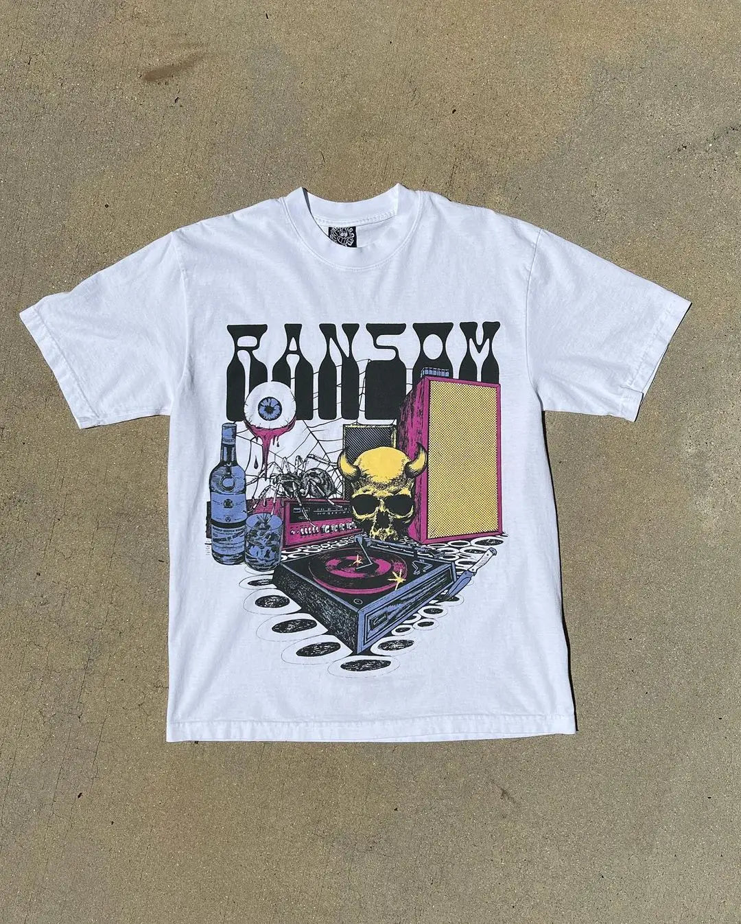 Streetwear Oversized Goth Skull Demon T-shirt