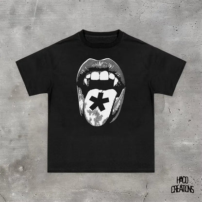 Y2K Retro Graphic Printed Oversized Cotton T-shirt