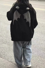 Little Devil Print Hooded Coat