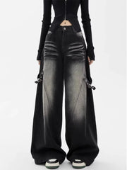 Black Gothic Y2K Straight Denim Pant