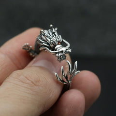Blue Dragon Gothic Ring