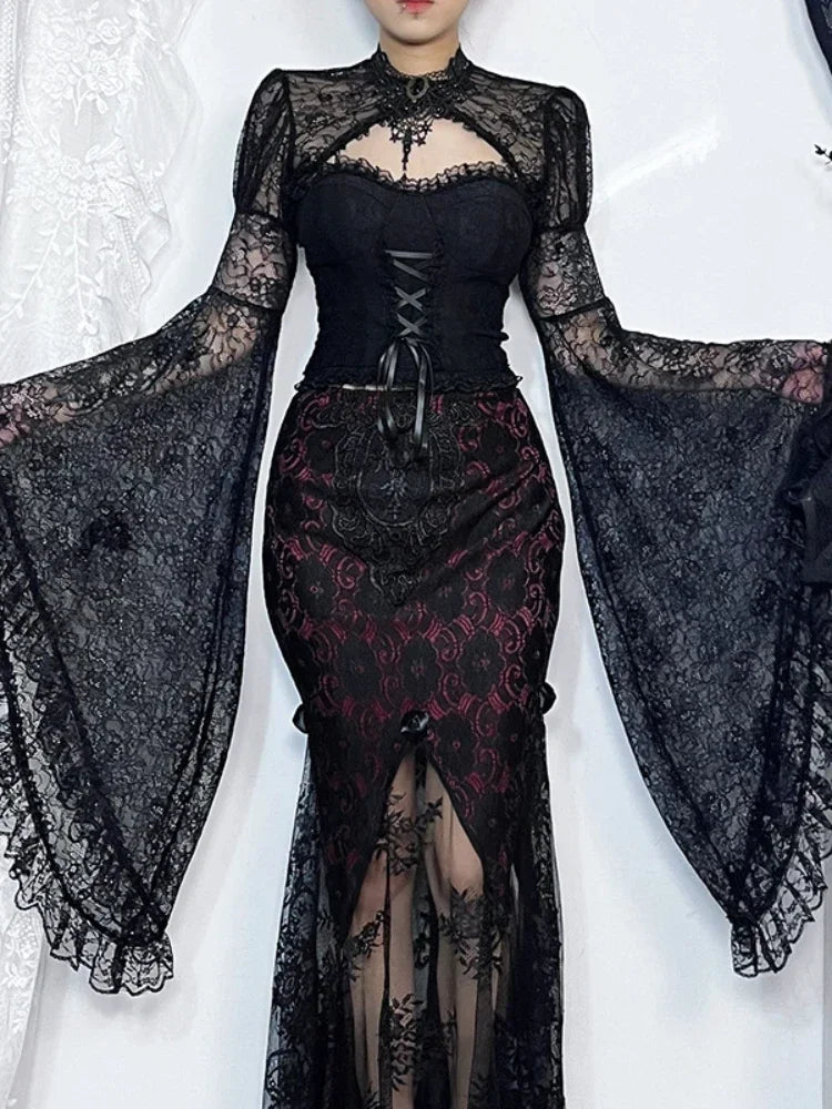 Gothic Retro See Through Blouse