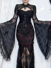 Gothic Retro See Through Blouse